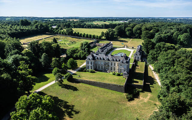 Domaine de Kerguéhennec vue du ciel 