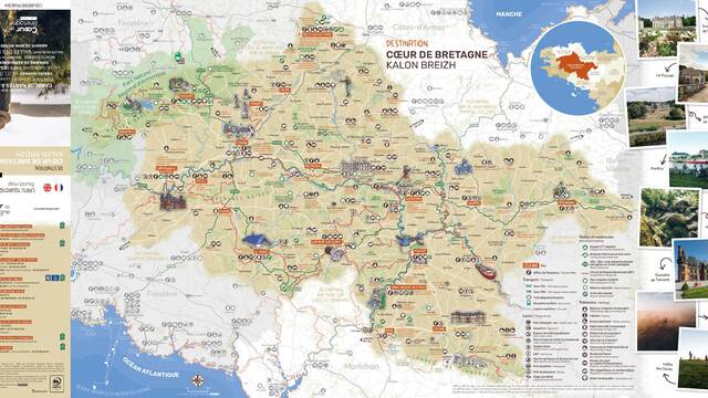 Carte touristique Cœur de Bretagne - Kalon Breizh